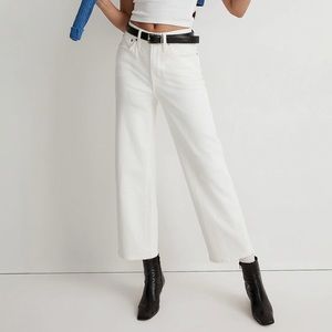 Madewell The Perfect Vintage Wide-Leg Crop Jean in Tile White